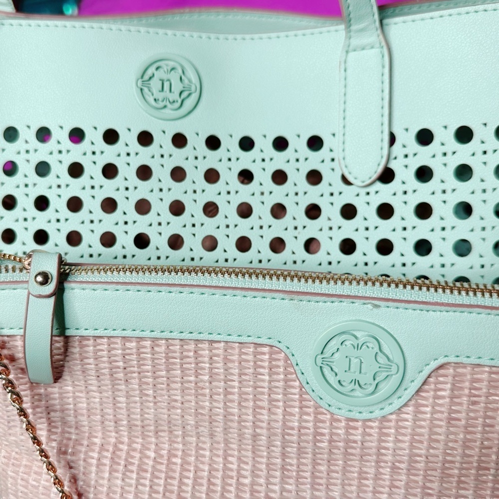 Nanette Lepore Mint Tote and Clutch Set - Picture 2 of 7